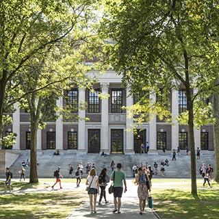 Students on a college campus